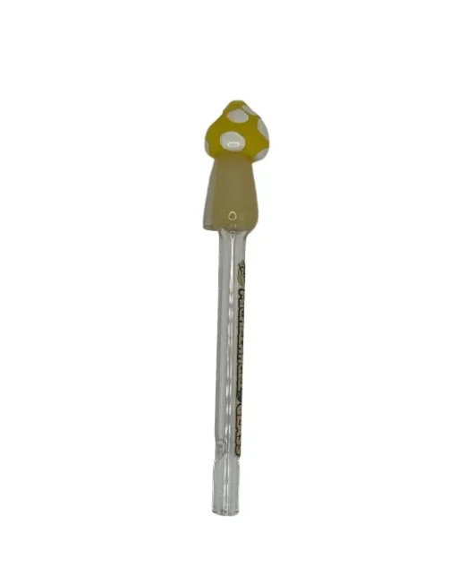 PITEIRA DE VIDRO COGUMELO AMARELO 