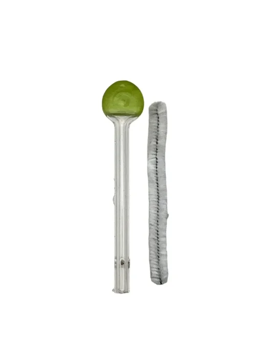 PITEIRA DE VIDRO VERDE  (COM LIMPADOR) 